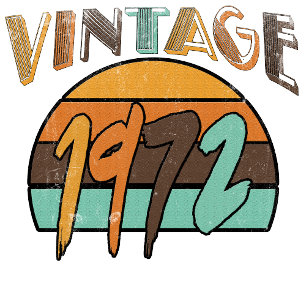 Camiseta Clássica Vintage de 1972