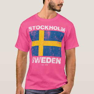 Camiseta Clássica Vintage Estocolmo - Suecia Souvenir