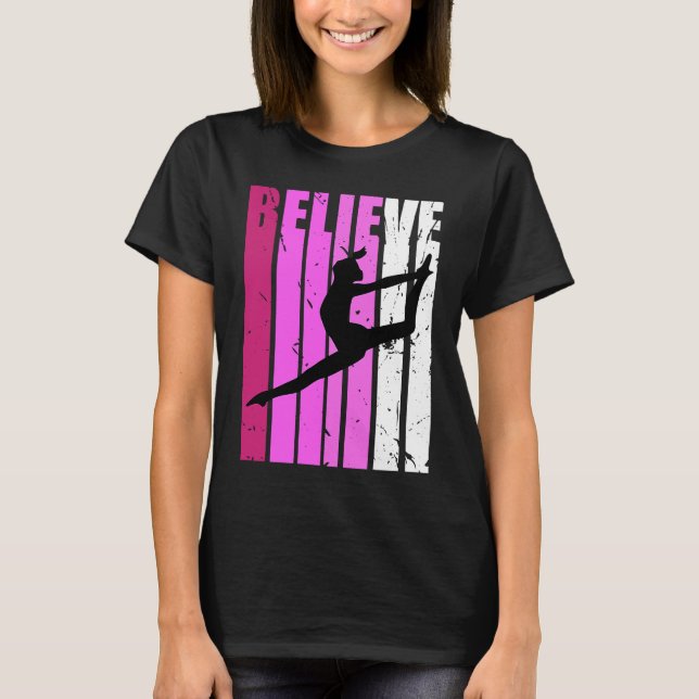 Camiseta Classical Dance Pink Team Fan Believe Motivational (Frente)