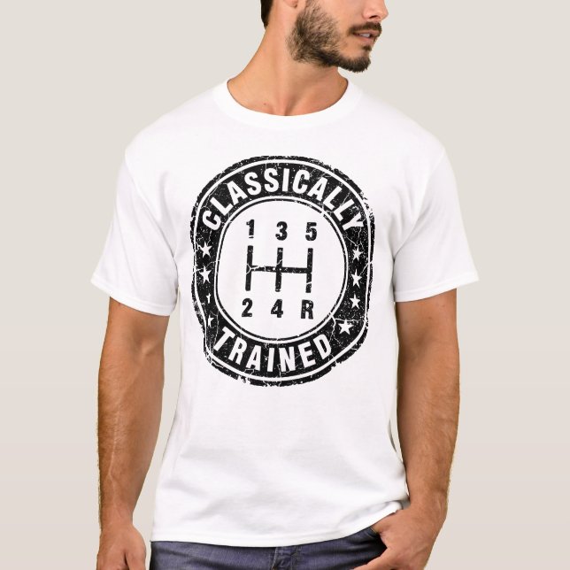 Camiseta Classically Trained Car Guy Manual Transmission (Frente)
