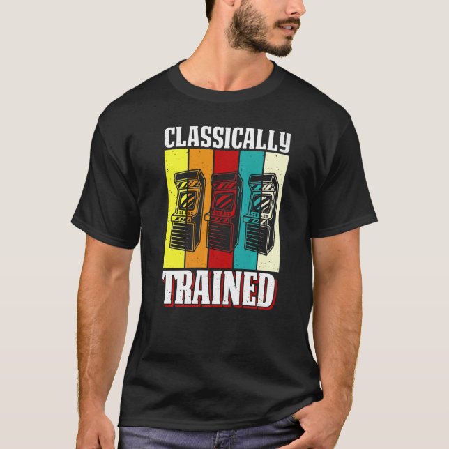 Camiseta Classically Trained Retro 80s Arcade Video Gaming  (Frente)