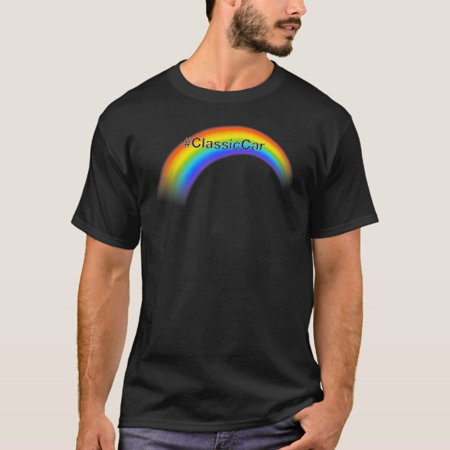 Camiseta ClassicCar Hashtag Rainbow (Frente)