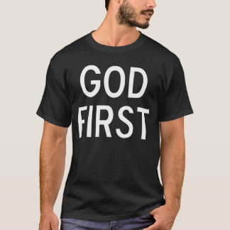 Camiseta Classicetees God First Christian Bible Faith Famil