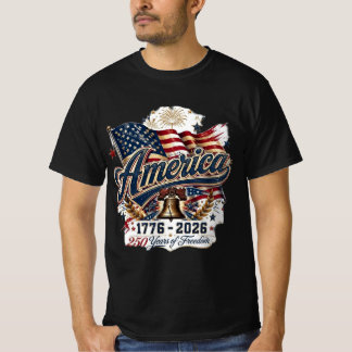Camiseta Clássico 1776 América 250 Anos de Liberdade 