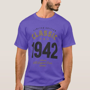 Camiseta Clássico 1942 Aniversário de 80 anos retrô