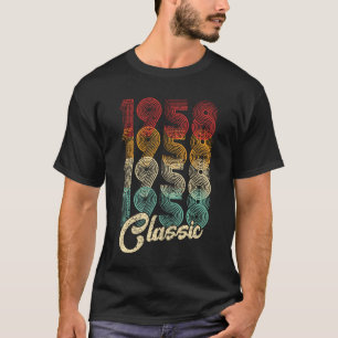 Camiseta Clássico 1958 Vintage 63º presente de aniversár