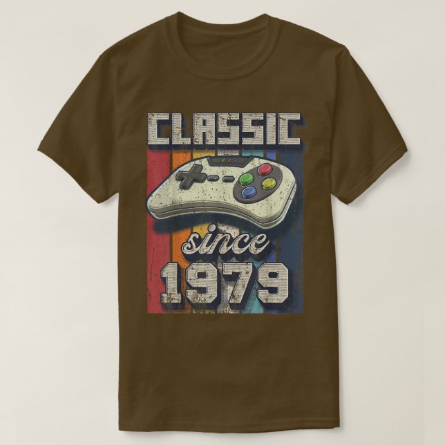 Camiseta Clássico 1979 - 43º Aniversário - Controle do Víde (Frente do Design)