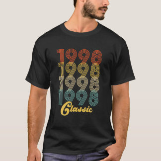 Camiseta Clássico 25 Desorações de Aniversário Homens 1998