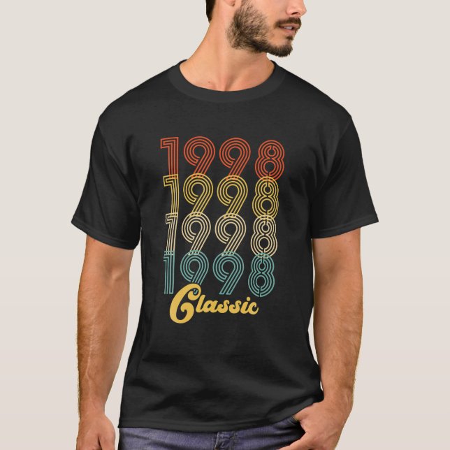 Camiseta Clássico 25 Desorações de Aniversário Homens 1998  (Frente)