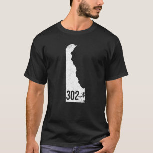 Camiseta Clássico 302 Delaware Pride State Area Code