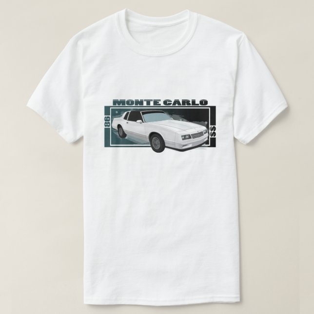 Camiseta Clássico 86 Monte - Carlo SS gráficos (Frente do Design)