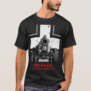 Camiseta Clássico alemão 88 Flak Gun WII