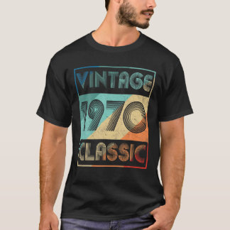 Camiseta Clássico Aniversário de 50 anos de 1970 Presente R