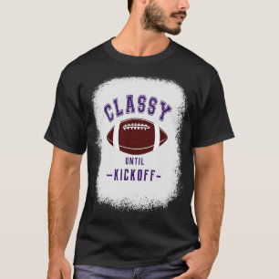 Camiseta Clássico até Jogo Roxo Letras Esportivas D