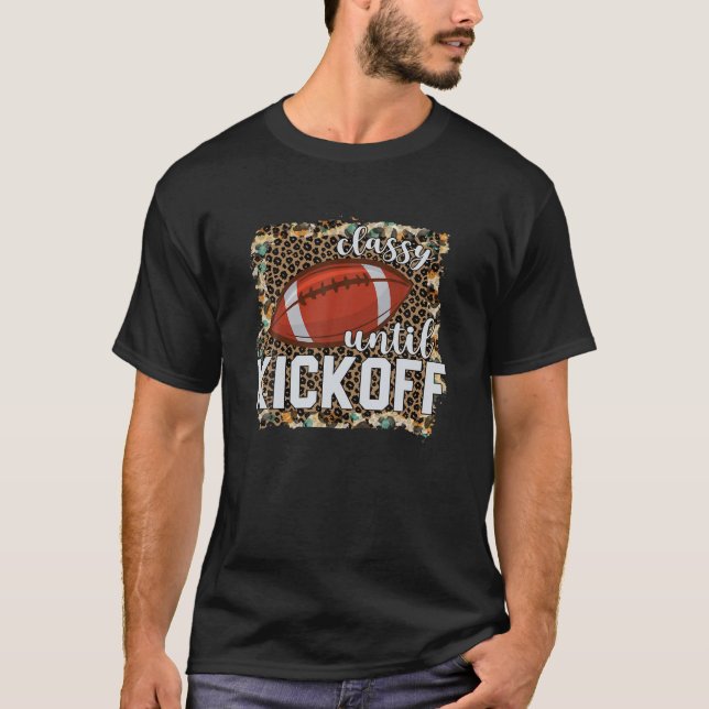 Camiseta Clássico até Kickoff American Football Leopard (Frente)