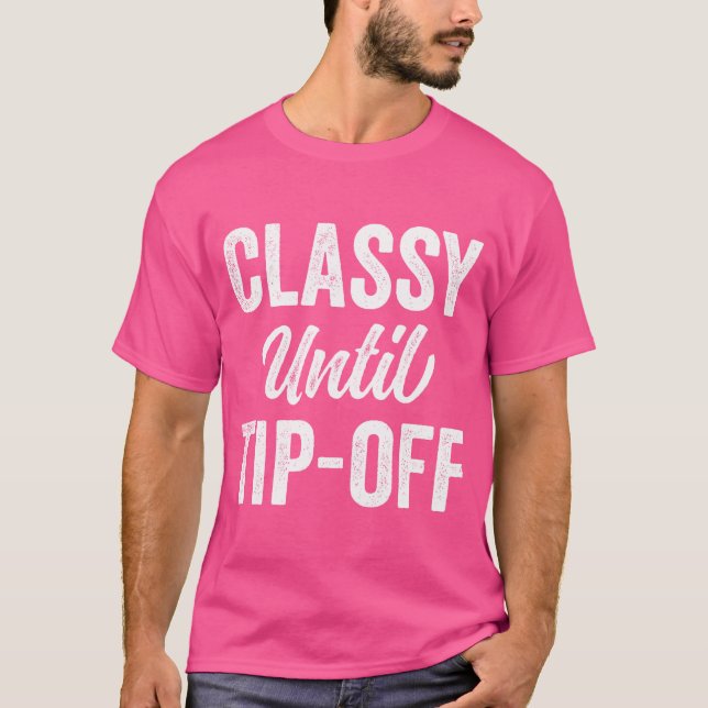 Camiseta Clássico até Tipoff Engraçado Jogadores de Basquet (Frente)