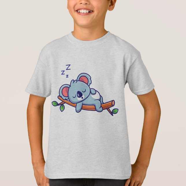 Camiseta Clássico Coala dorme para crianças (Frente)