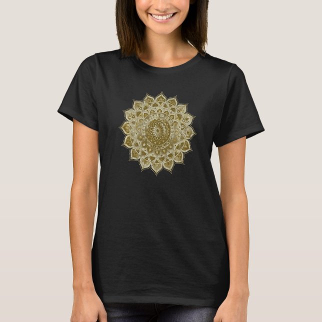 Camiseta Clássico Colorosamente Mandala Índia Estilo 4 Dive (Frente)