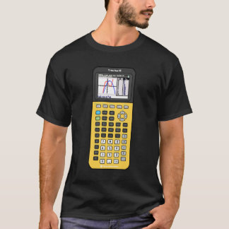 Camiseta Clássico da calculadora de gráficos TI 84 amarelo-