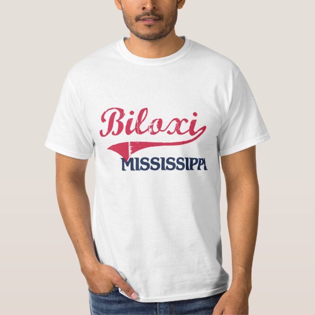 Camiseta Clássico da cidade de Biloxi Mississippi (Frente)