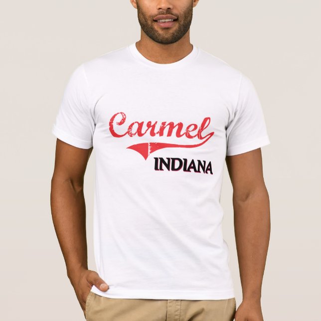 Camiseta Clássico da cidade de Carmel Indiana (Frente)