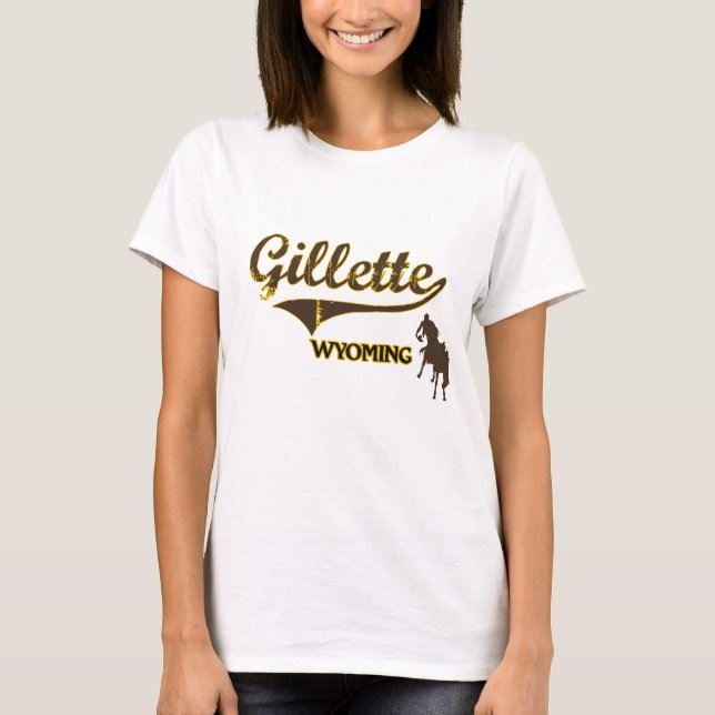 Camiseta Clássico da cidade de Gillette Wyoming (Frente)