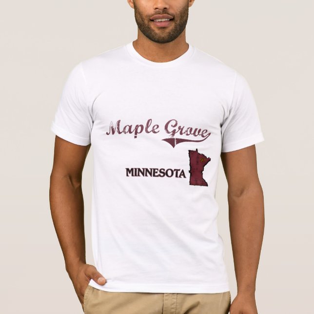 Camiseta Clássico da cidade de Minnesota do bosque do bordo (Frente)