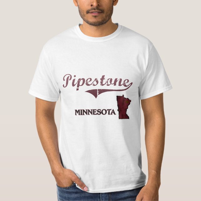 Camiseta Clássico da cidade de Pipestone Minnesota (Frente)