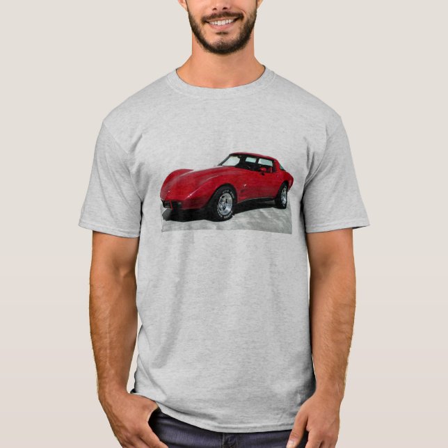 Camiseta Clássico da Corvette Vermelha 1979 (Frente)