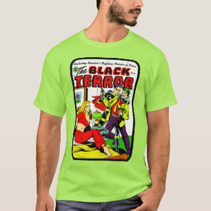 Camiseta Clássico da década de 1940 O T-Shirt Terror Negr