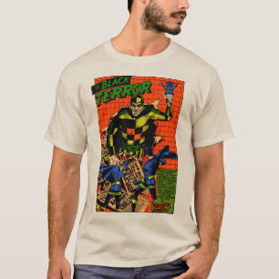 Camiseta Clássico da década de 1940 O T-Shirt Terror Negr