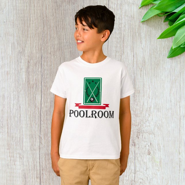 Camiseta Clássico de Bilhar de 8 Bolas da Sala de Bilhar (Criador carregado)