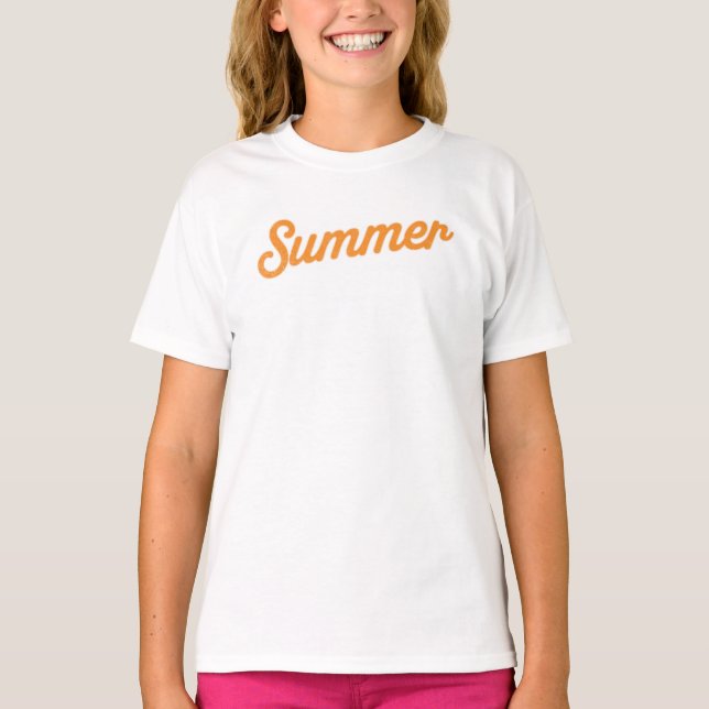 Camiseta Clássico de Crianças de Verão (Frente)