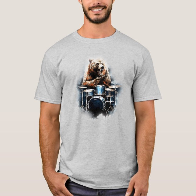 Camiseta Clássico de Natureza Selvagem de Animais Rajada Gr (Frente)