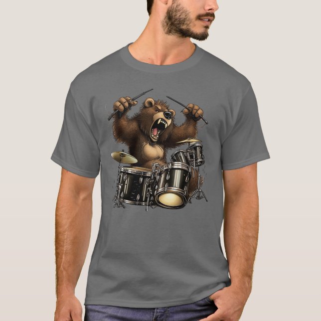 Camiseta Clássico de Natureza Selvagem de Animais Rajada Gr (Frente)