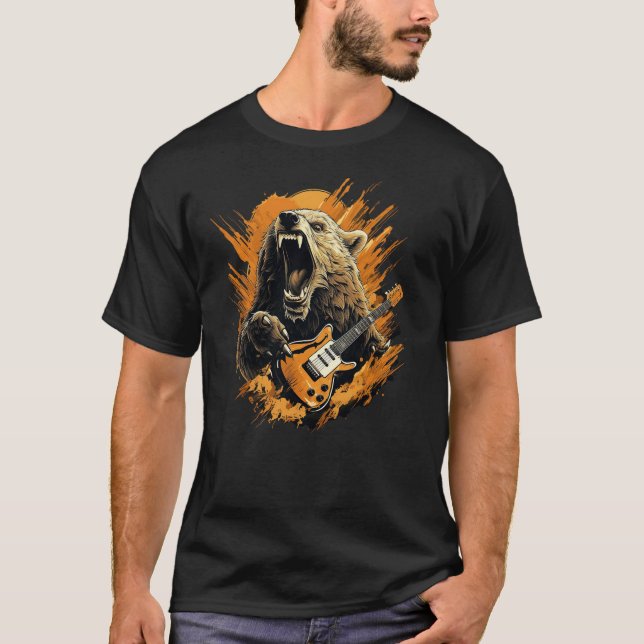 Camiseta Clássico de Natureza Selvagem de Animais Rajada Gr (Frente)