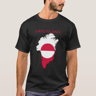 Camiseta Clássico de Sinalizador de Mapa da Groelândia