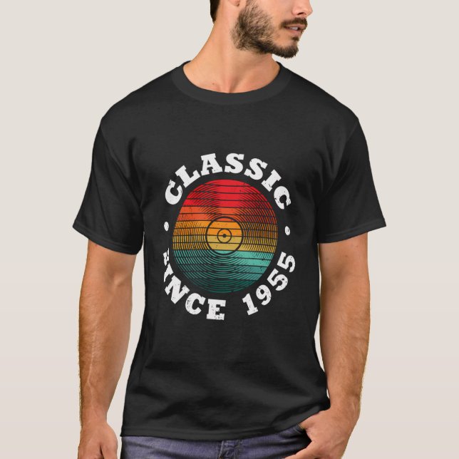 Camiseta Clássico Desde 1955, Registro De Vinilo Retroativo (Frente)