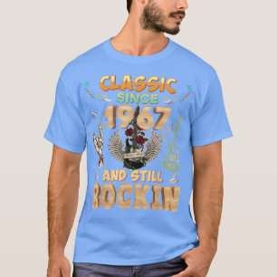 Camiseta Clássico Desde 1967 E Ainda Rockin Birthday Rocke