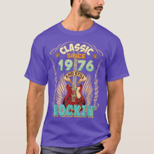 Camiseta Clássico desde 1976 e ainda Rockin 46º aniversário