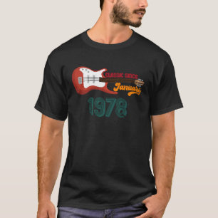 Camiseta Clássico desde janeiro de 1978 45ª Violão de Anive
