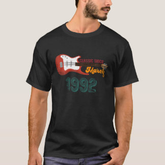 Camiseta Clássico Desde Março De 1992 31º Aniversário Amor