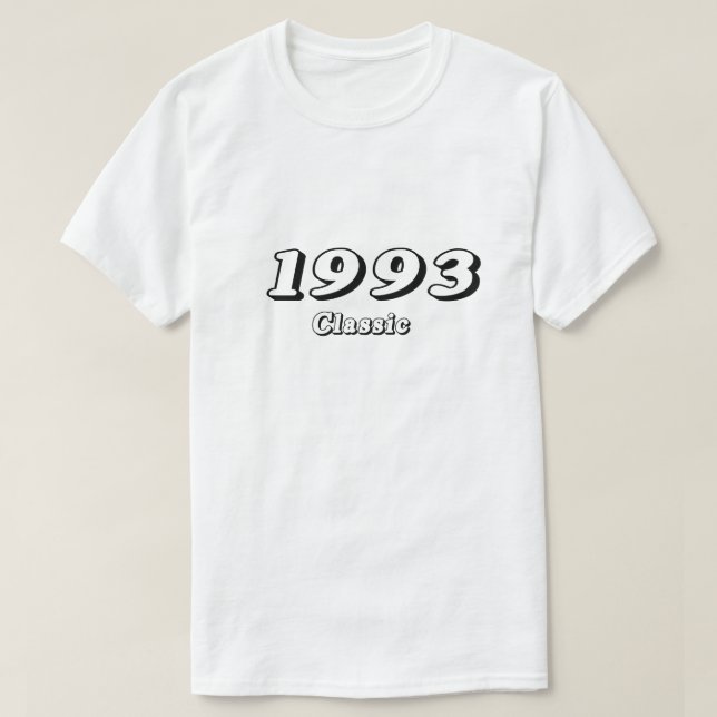 Camiseta Clássico Design Retro Vintage 1993 (Frente do Design)