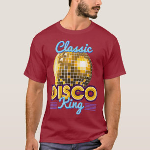 Camiseta Clássico Disco King Retro 70s Dance Party Costume