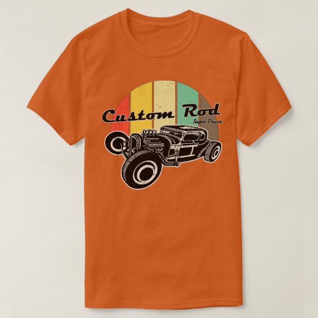 Camiseta Clássico do Hot Custom Rod (Frente do Design)