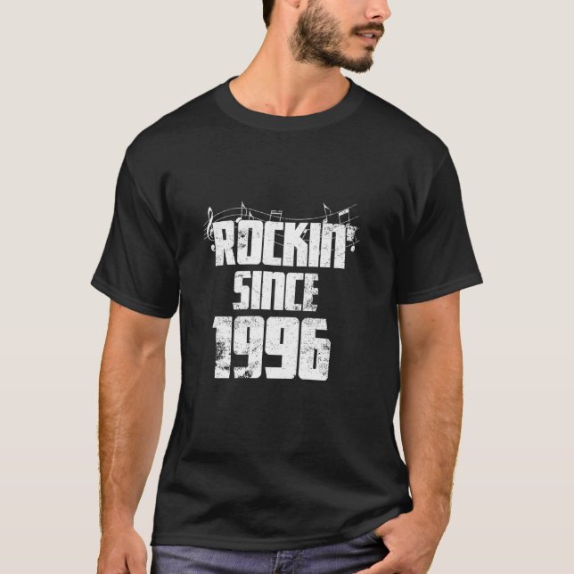 Camiseta Clássico do Rock de Aniversário Desde 1996 (Frente)