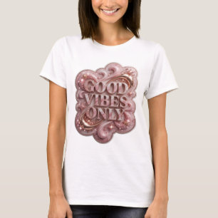 Camiseta Clássico Dourado GOOD VIBES ONLY