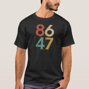 Camiseta Clássico Estilo Vintage 80s 86 47 Anti Trump Ragla