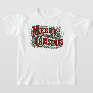 Camiseta Clássico "Feliz Natal" Crianças T-Shirt
