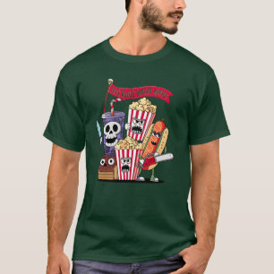 Camiseta Clássico filme de terror design engraçado de filme